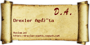 Drexler Agáta névjegykártya